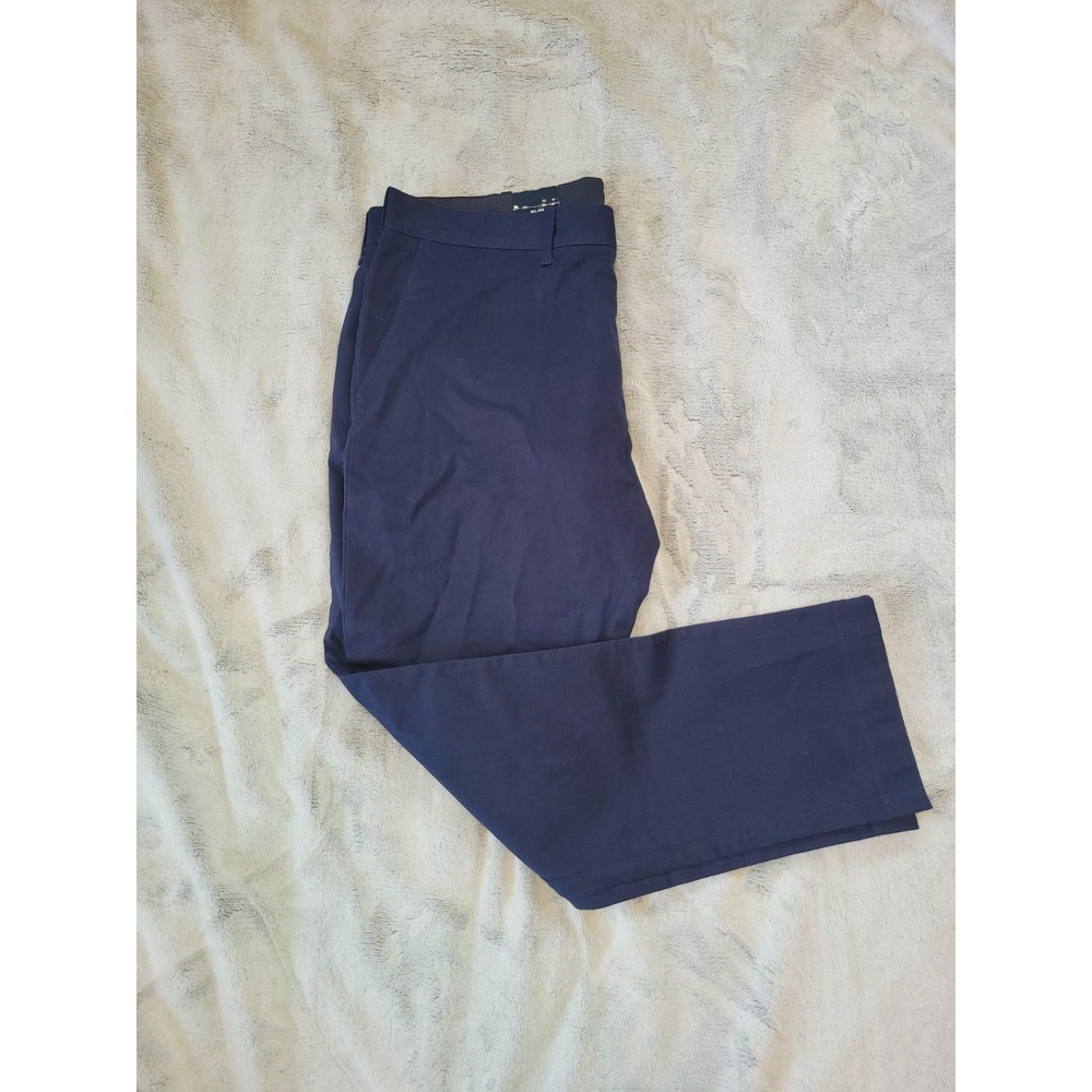 J Crew Mens 36x29 Flex Slim Fit Blue Chino Pants Flat Front 99% Cotton Workwear